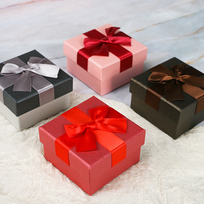 精美正方形商务礼盒小号礼品盒天地盖礼物盒子生日礼物包装定制|ru