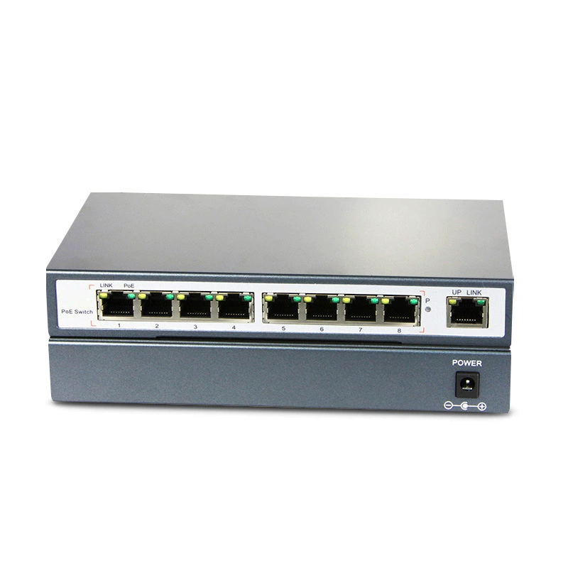 ONV-POE31008PS 8-портовый Ethernet POE питаемый 100М сетевой мониторинговый переключатель железный корпус