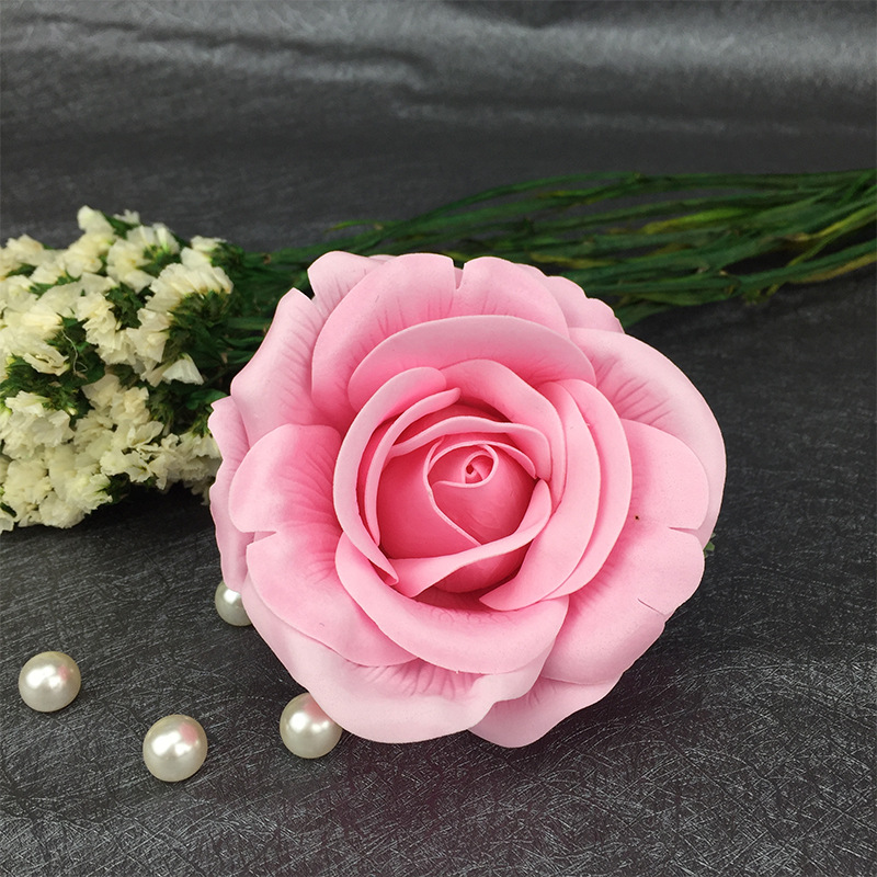 情人节仿真玫瑰康乃馨香皂花头肥皂花头情人节手捧花包花材料批发