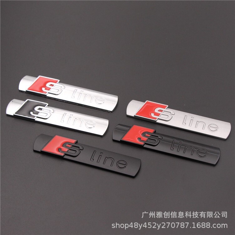 Suitable for Audi Sline Side Mark Audi Sline Car Stickers Metal Body Stickers Audi Door