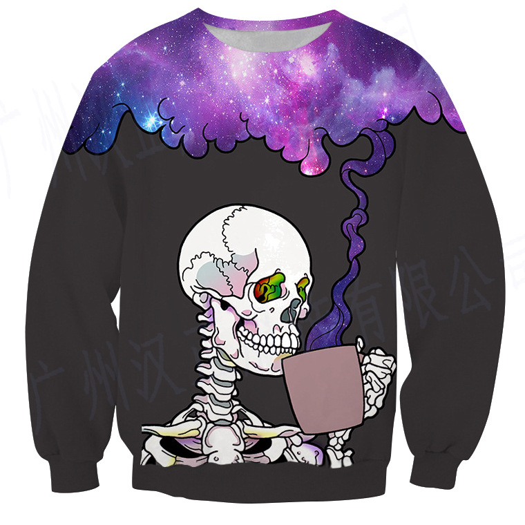 潮款3D外贸男士2020长袖印花logo卫衣 定制diy全身印花圆领卫衣|ru