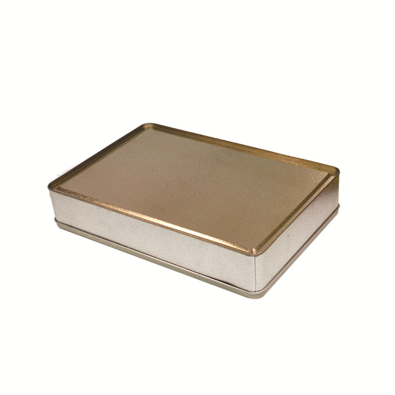 Fabricantes más recientes envases de alimentos rectangulares caja de galletas lata de estaño caja de galletas caja de embalaje electrónico