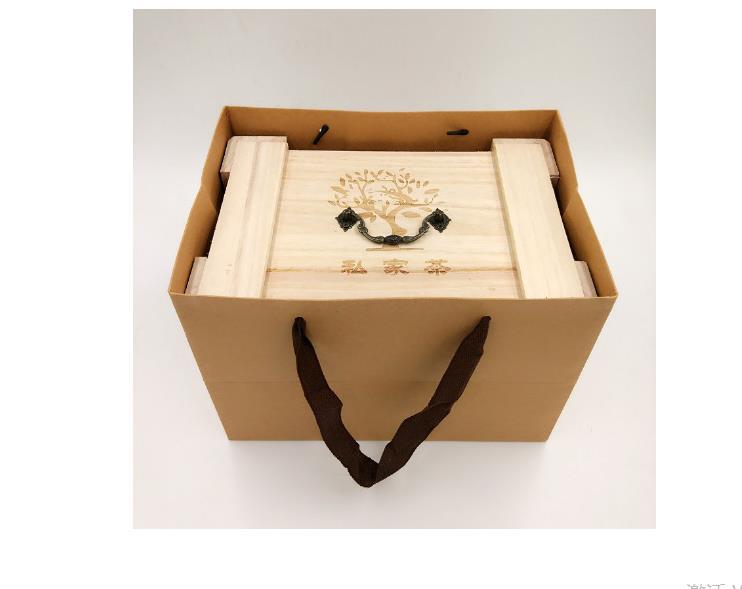 厂家现货方形木质翻盖茶叶包装盒私家茶园茶叶收纳盒茶叶礼品木盒