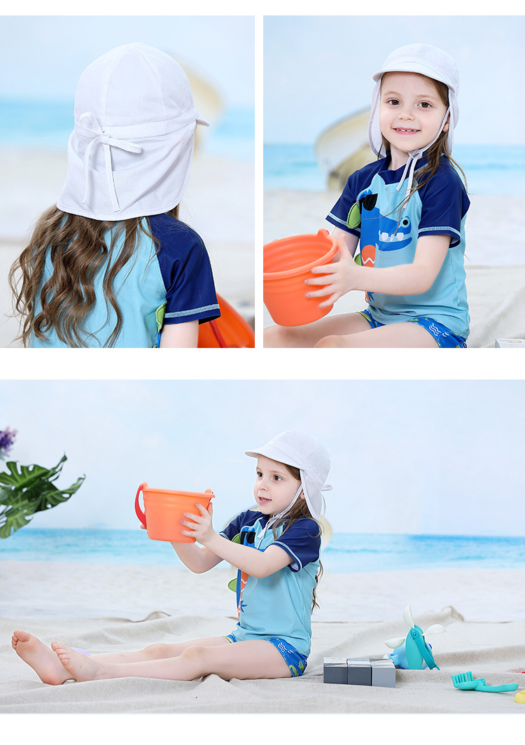 Enfants Unisexe Style Simple Couleur Unie Chapeau De Soleil display picture 1