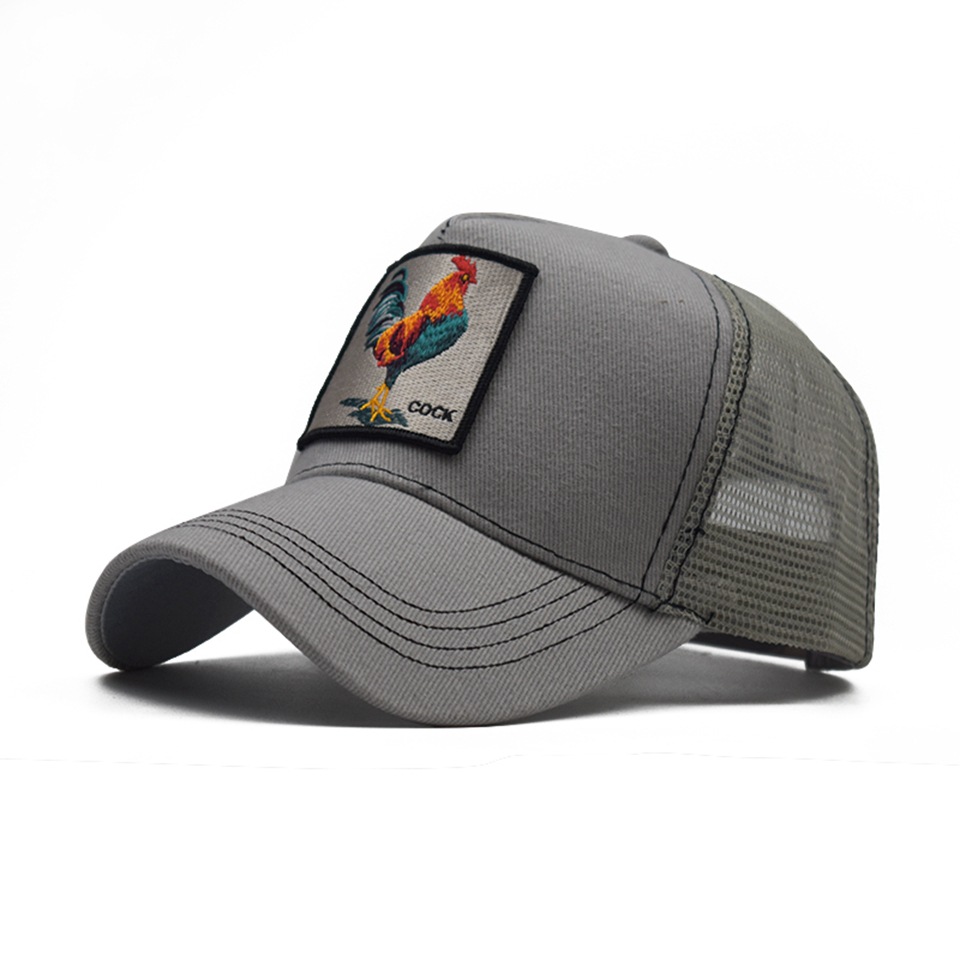 Vyšívaná zvířecí bavlněná síťovaná čepice Dámská baseballová čepice Pánská outdoorová sportovní čepice Kachní čepice_voghion.com