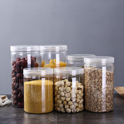 Manufacturer wholesale 8.5*15 plastic bottle PET plastic jar transparent food grade sealed jar 750ml wide mouth bottle