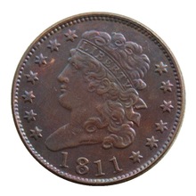 美国半美分（1809-1836）13个年号任选外国复制币速卖通热销货源