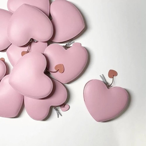 Korean New Love Bag Fresh Style Handheld Bag Cute Peach Heart Student Wallet Coin Small Bag Trendy