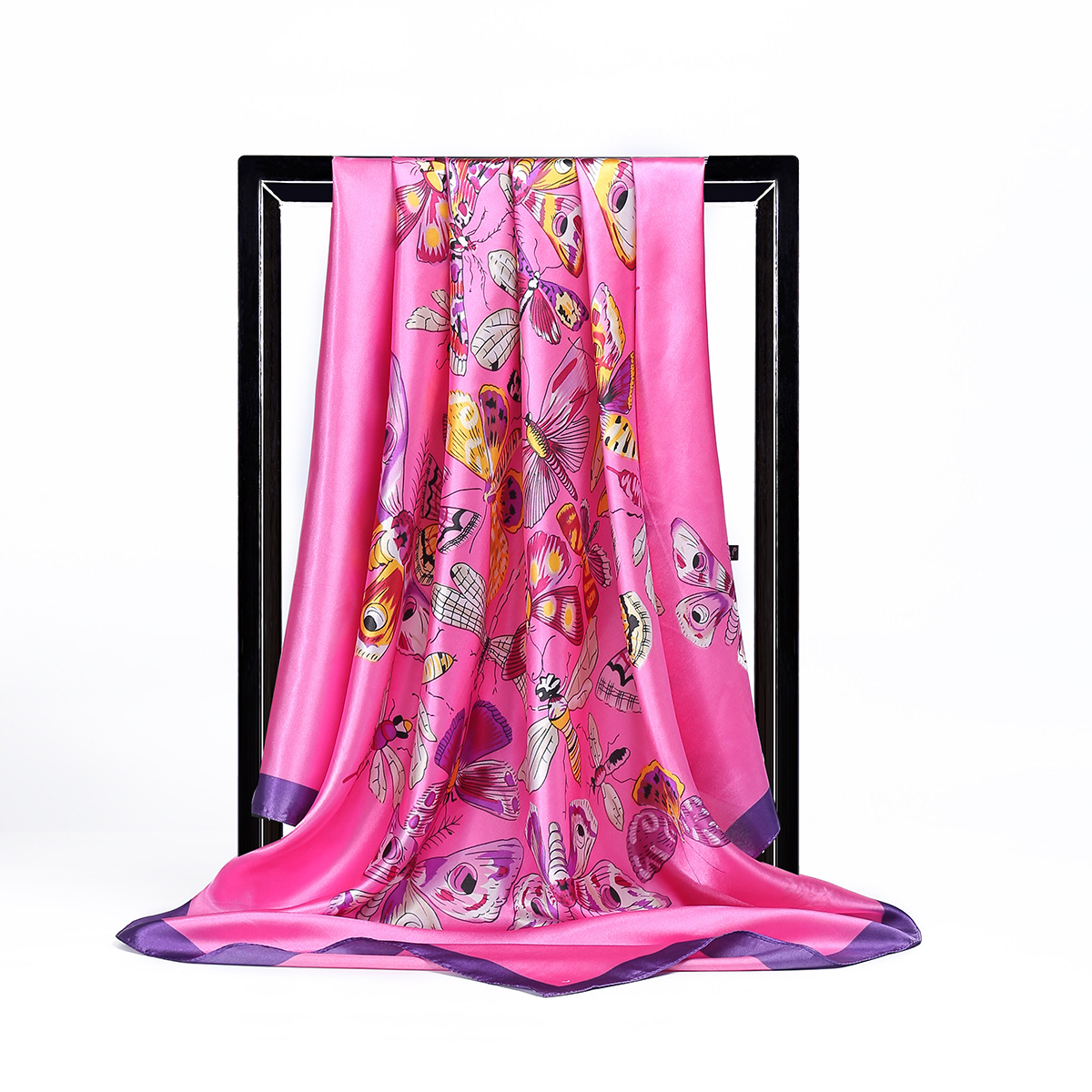 Women's Fashion Printing Satin Printing Silk Scarves display picture 5