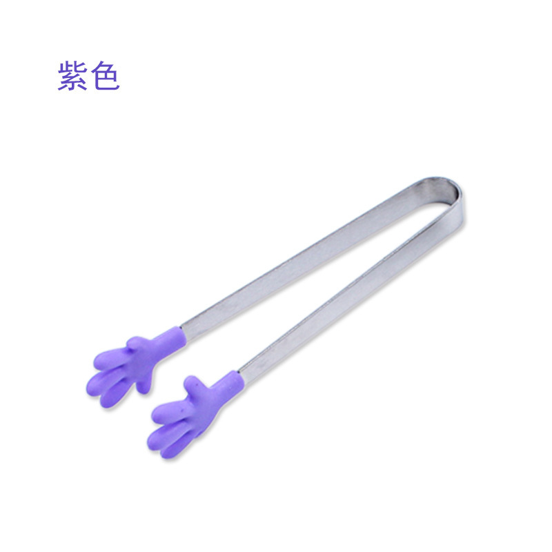 Creative silicone small food tongs