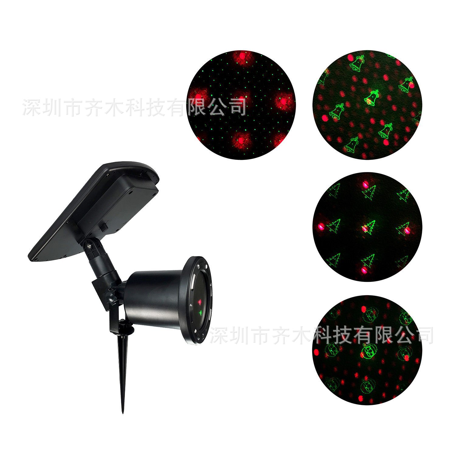 solar energy outdoors waterproof Christmas pattern Six Gypsophila Garden Lawn lighting decorate laser light