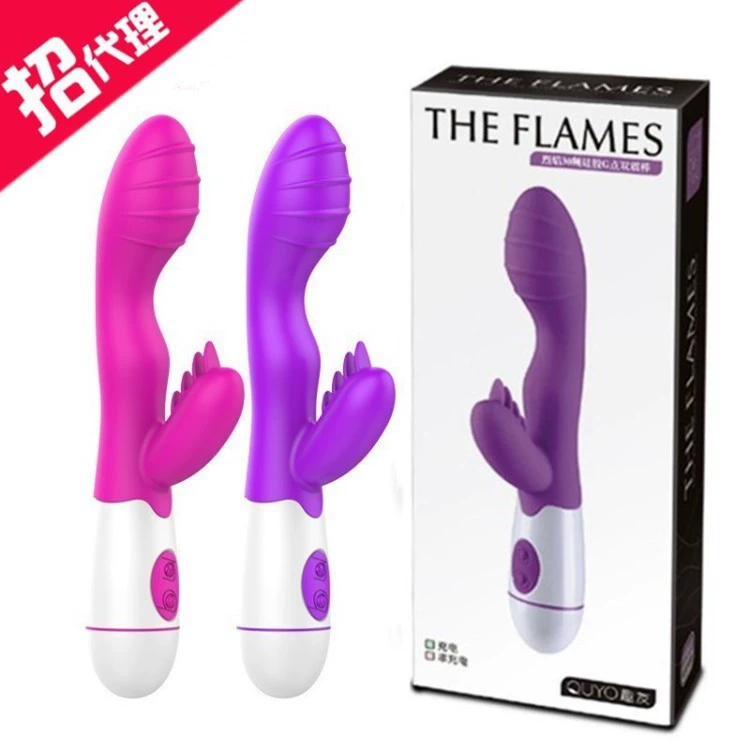Оптовые Fun Friends Flame Silicon Plane Vibration Massage Stick G Dot Silicon Plaza Double Vibration Bant 30 Frequency Frequency Женское оборудование