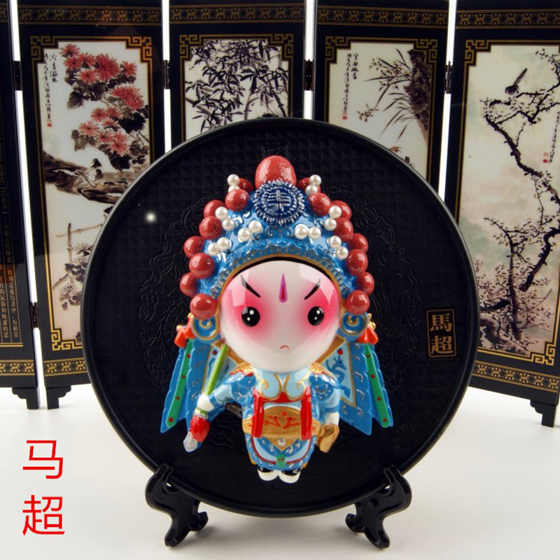 直销陕西戏曲人物泥塑京剧脸谱摆件旅游工艺品定制一件代发