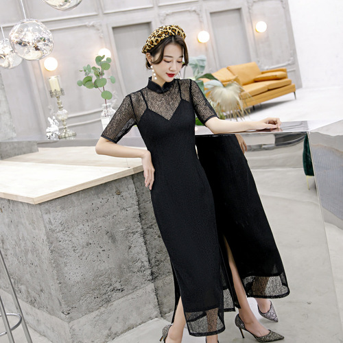 Chinese dress qipao long cheongsam chinese traditional party evening dress