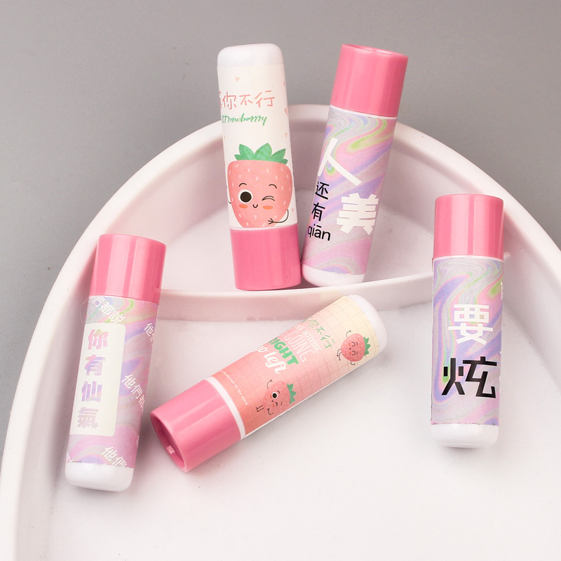 彩盒装女士小清新唇膏 透明无色保湿润唇膏 防干裂滋润补水护唇膏|ru