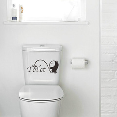 FX39 Cartoon Penguin Toilet Paper Holder Printing Bathroom Decal Bathroom Decor Self-adhesive Sticker Manufacturer Wholesale