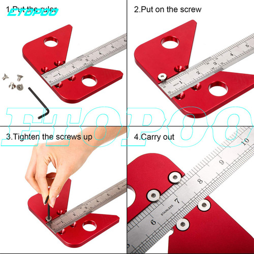 Woodworking center ruler, 45 degree angle scriber, woodworking circular centerline scriber, beech wood scribing gauge