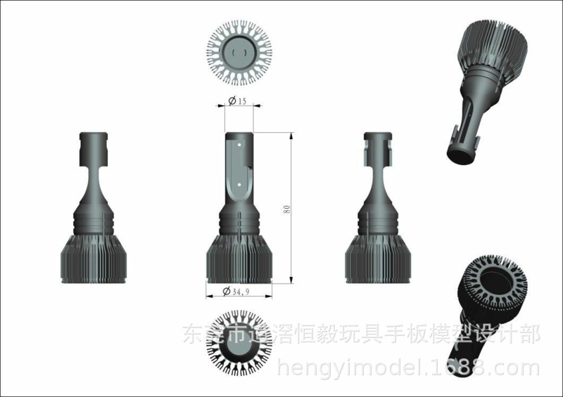 CAD工程制图 3D工程图 铝合金产品3D立体制图 不锈钢产品抄数画图