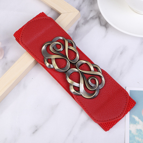 Factory wholesale ladies decorative elastic waistband autumn and winter down jacket coat body-shaping black fashion waist seal 