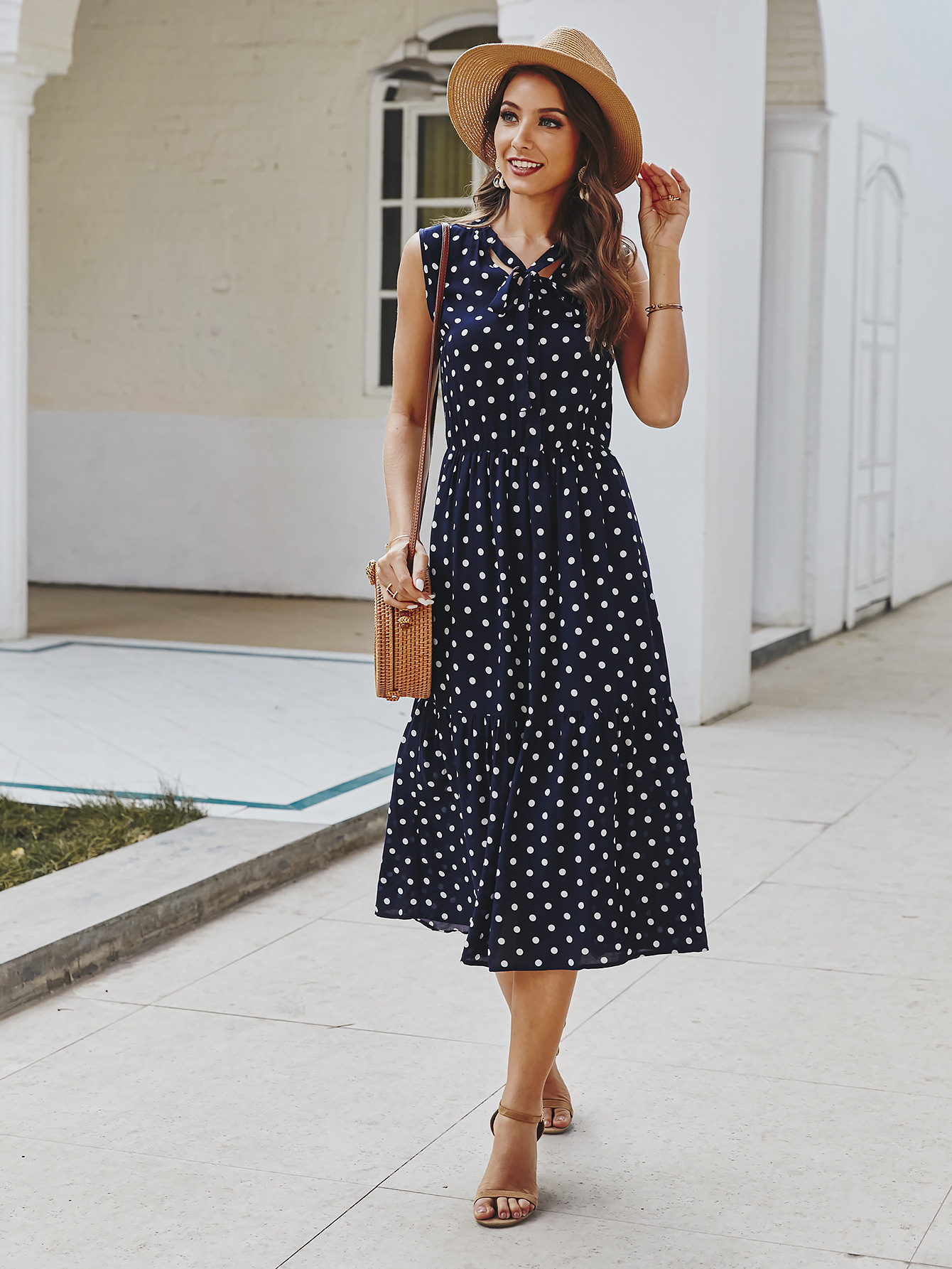 Spring/Summer New Polka Dot One-piece Dress  NSDY34882