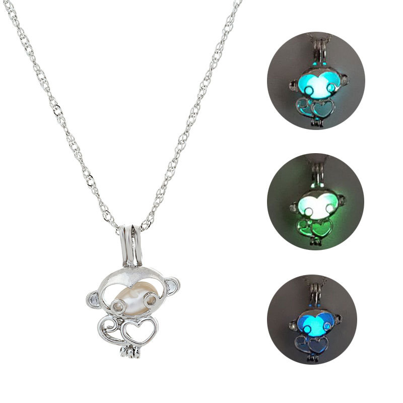 Luminous Hollow Diy Cage Christmas Tree Women's Necklace display picture 3