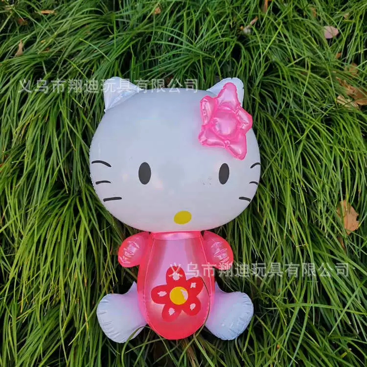 Маленький цветок кошка надувная игрушка кошка Дети ПВХ милый кот ларек игрушка оптом