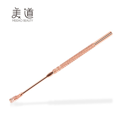 goods in stock Supplying Stainless steel Rose Gold Spring Spiral Ear cleaning Ear spoon Curette cosmetology tool