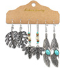 Earrings, metal set, European style, suitable for import