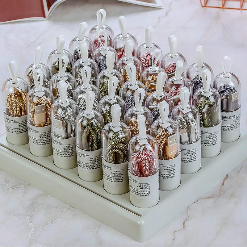 膠囊管數據線 混裝20管/盒 （type-c+萍果+安卓）混裝 實體店爆款