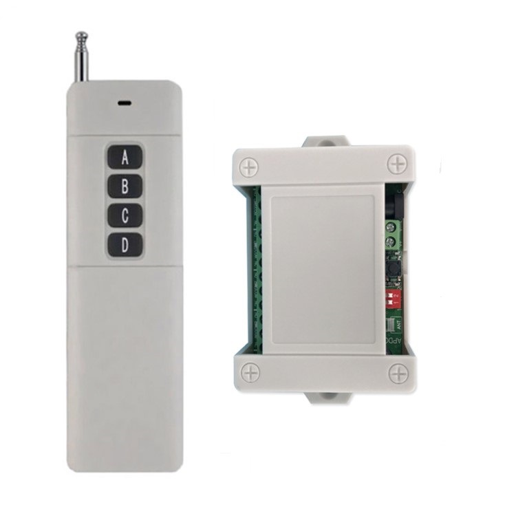 新品12V 4路无线遥控开关 多功能4路无线接收控制器远距离发射