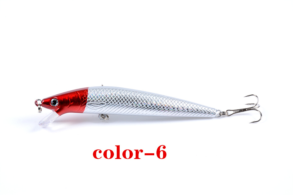 2 Pcs Shallow Diving Minnow Lure 95mm 8g Hard Sinking Minnow Fishing Baits Bass Trout Bowfin Saltwater Sea Fishing Lure