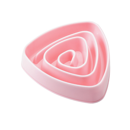 Aspet Zhipeng Triangular Pet Plastic Anti-Choking Bowl Anti-Slip Slow Feeding Bowl Dog Food Bowl Drinking Food Tray