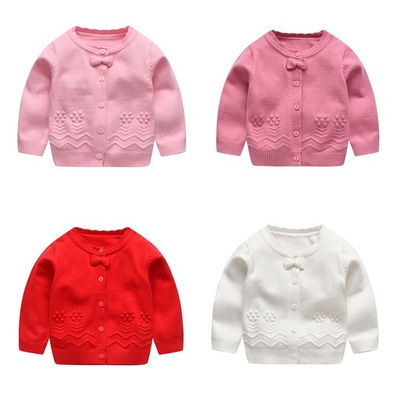 Children's clothing sweater baby Cardigan 2021 Autumn new pattern Children baby knitting Floret sweater coat Korean Edition