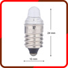 E10 LED笔晶灯泡 医疗笔晶灯泡 聚光 指示灯泡 高亮暖白微型灯泡|ru