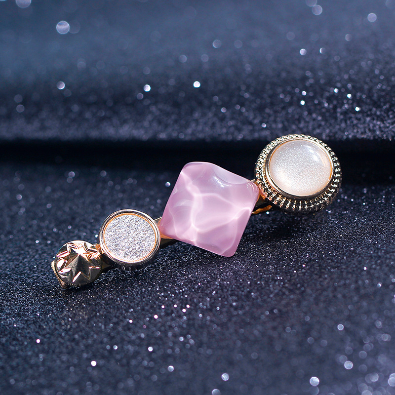 Bangs Rhinestone adult Hairpin Clip Korean Edition ins Sweet Edge clamp Word folder 2019 new pattern shell Headdress