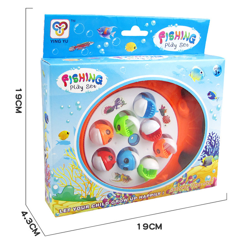 Juego de pesca de rompecabezas de música entre padres e hijos juegos interactivos Plataforma de pesca magnética giratoria eléctrica para niños