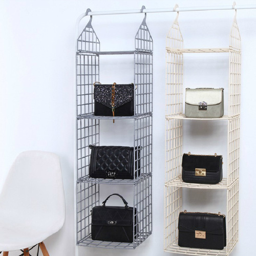 Home organizing wardrobe layered storage rack clothing organizer rack dormitory wardrobe clothes hanging rack storage rack hanging basket