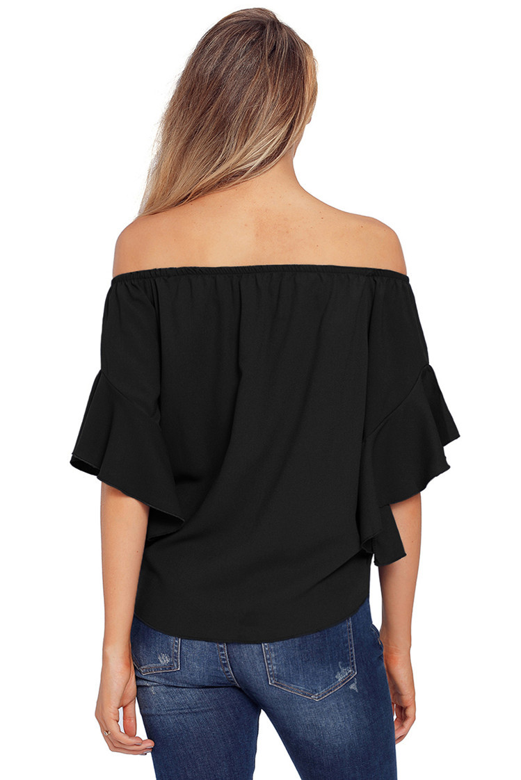 autumn solid color off-the-shoulder casual loose top nihaostyles wholesale clothing NSQSY87485