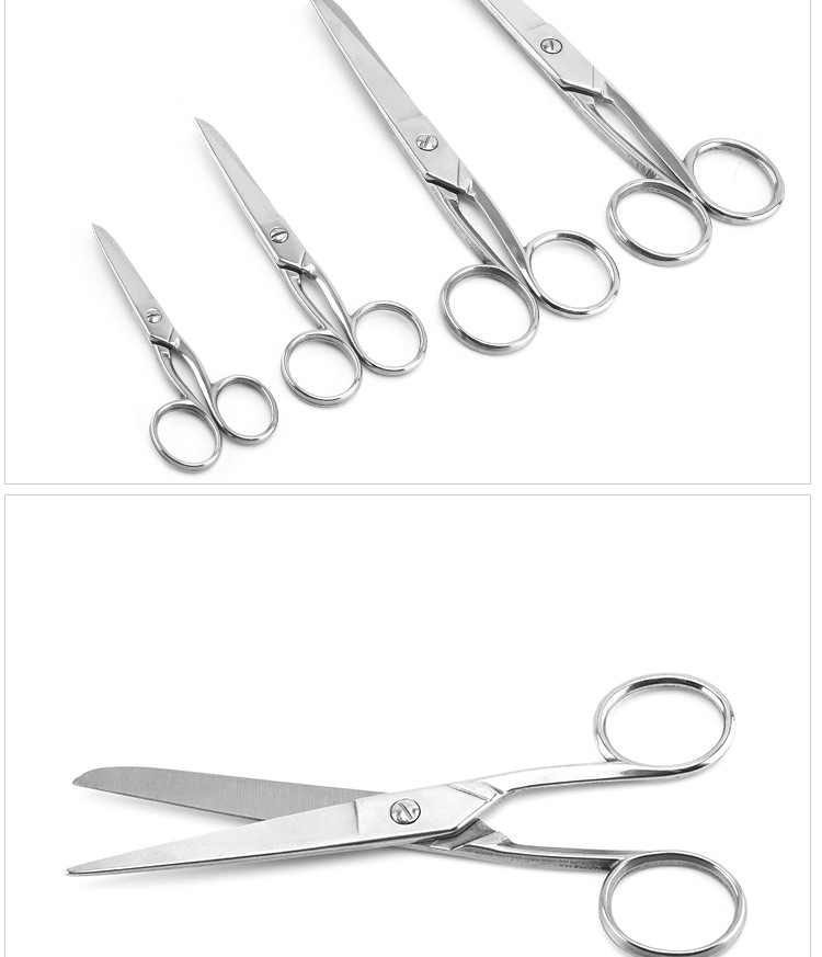 现货 不锈钢 民用剪 全钢剪刀 学生小剪刀 办公家用剪刀详情7