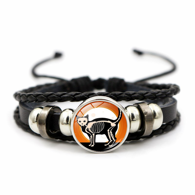Nei Accessoiren Halloween Dämon Kürbis Zäit Edelsteng Moud Kreativ Geflochtene Perlenarmband Accessoiren_voghion.com
