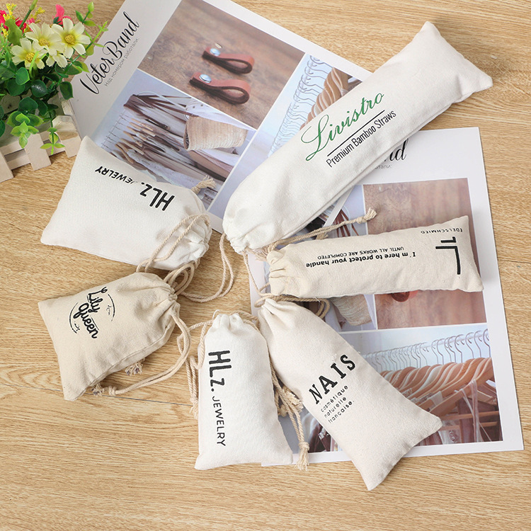 帆布束口袋收纳袋大米袋子杂粮茶叶袋DIY 抽绳棉布面粉袋定制图案