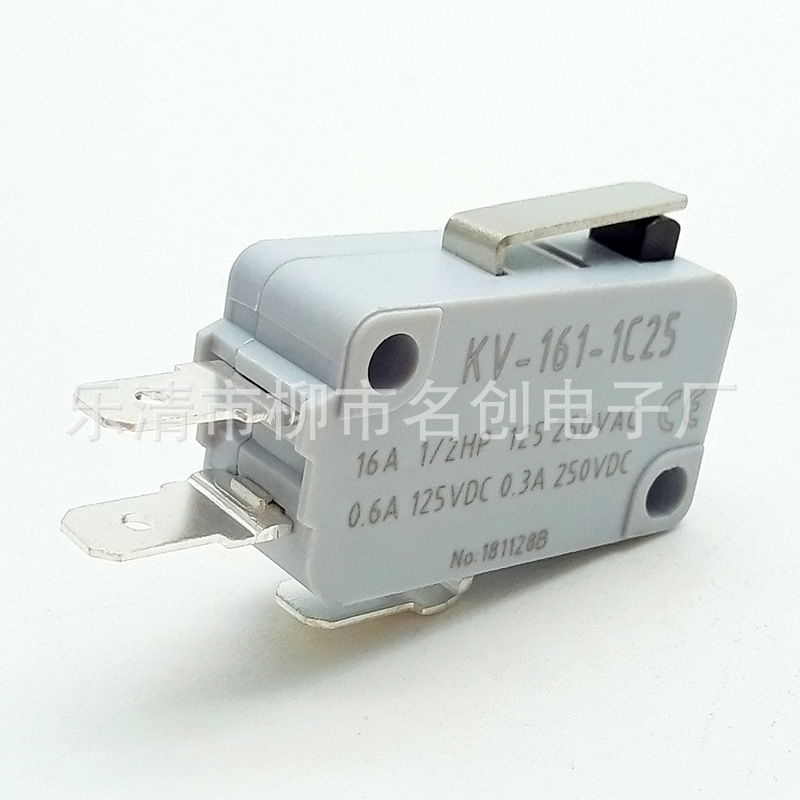 小型行程按键开关 微动开关带短压柄限位开关KV-161-1C25