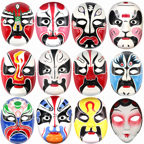 Chinese-style opera mask ballroom hand-painted traditional Chinese Peking opera mask face-changing children's Peking opera face mask decoration