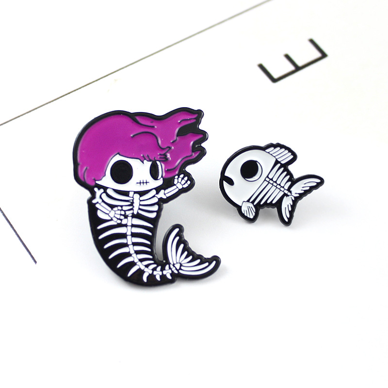 Cartoon Style Mermaid Fish Alloy Enamel Unisex Brooches display picture 6