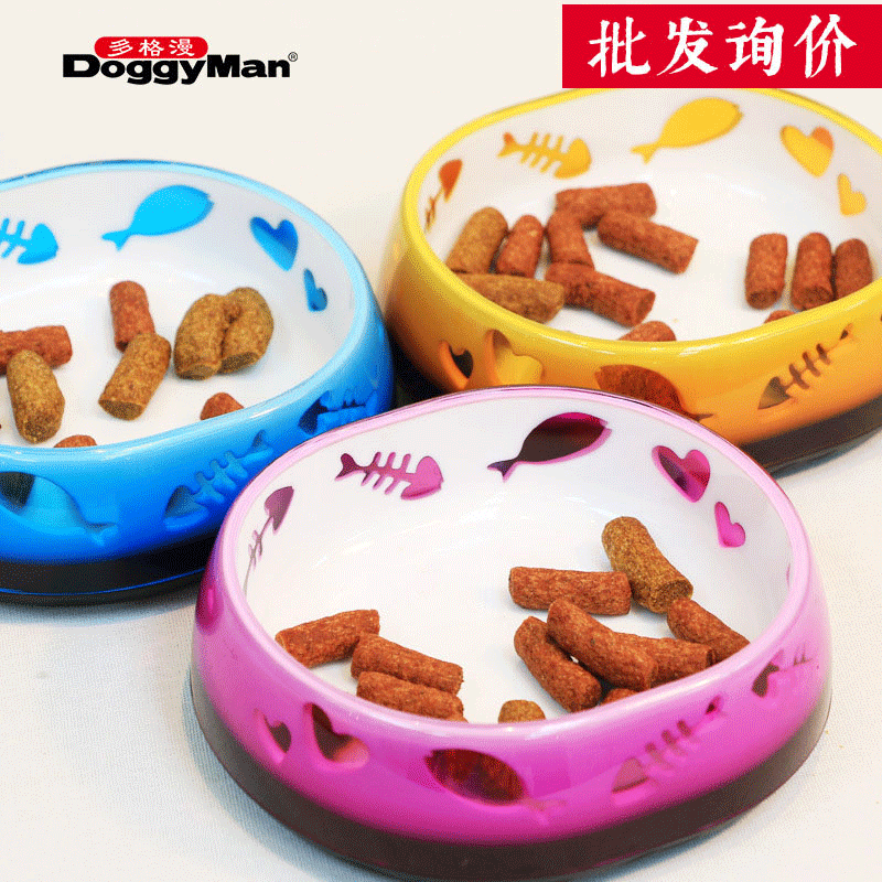 日本多格漫水晶艺术猫碗宠物食盆水盆 三色可选宠物用品防滑猫碗|ru