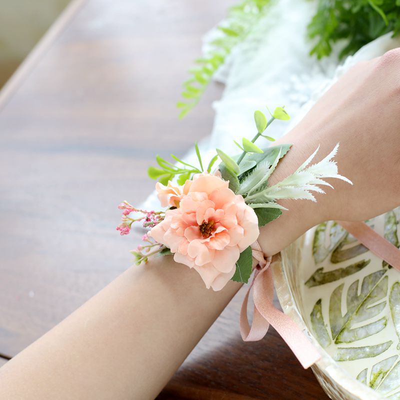 西式欧式新娘伴娘手腕新郎伴郎结婚胸花仿真蔷薇鞋帽服装礼品花饰