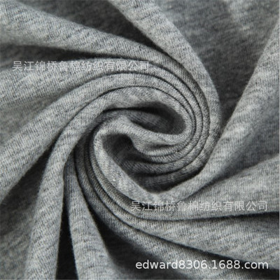 麻灰搖粒絨短纖色織彩條大小循環錦粘NR提花針織起絨雙面棉毛布