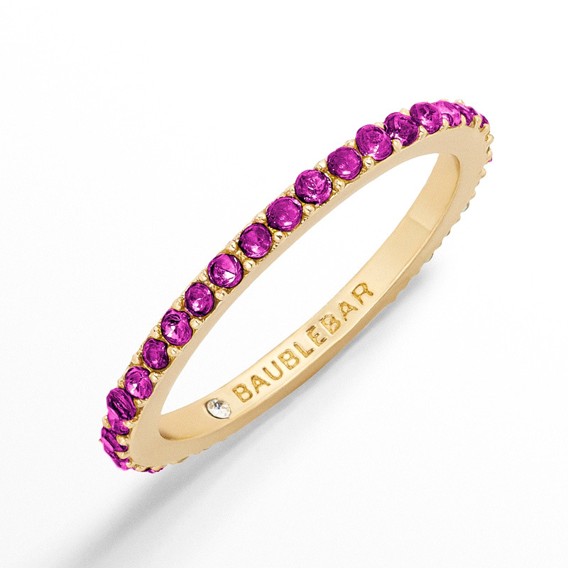 Women's Gender Copper Gold Plated Shiny Inlay Round Zircon Rings