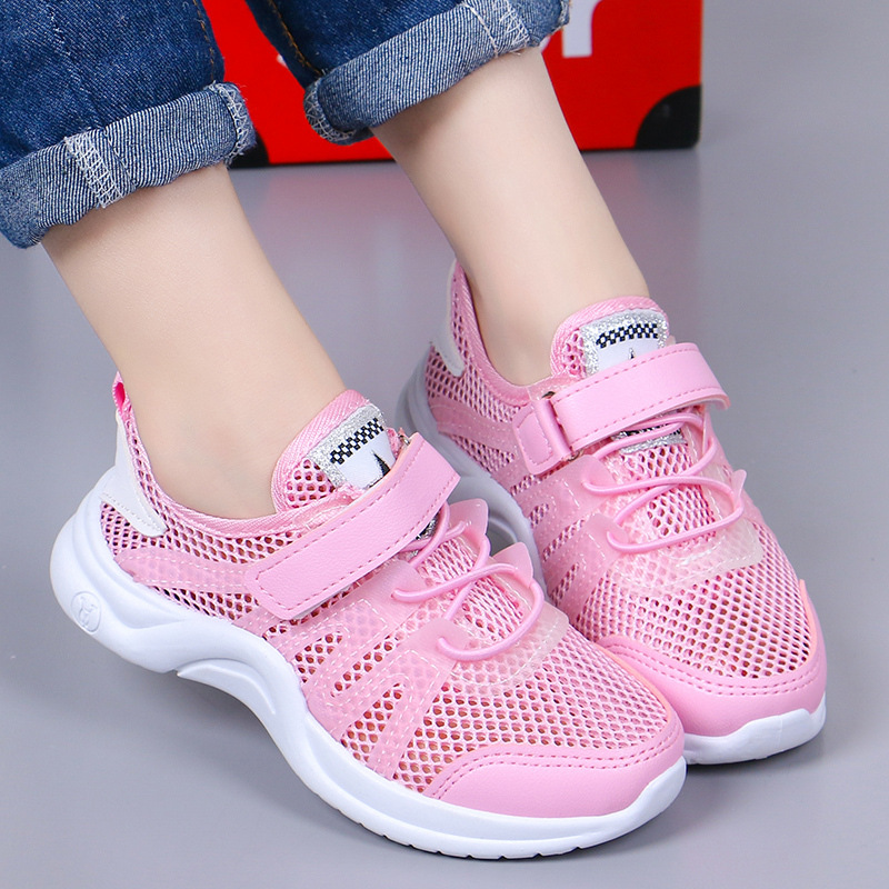 兒童運動鞋韓版時尚學生網鞋2019春季新款男女童跑步鞋壹件代發