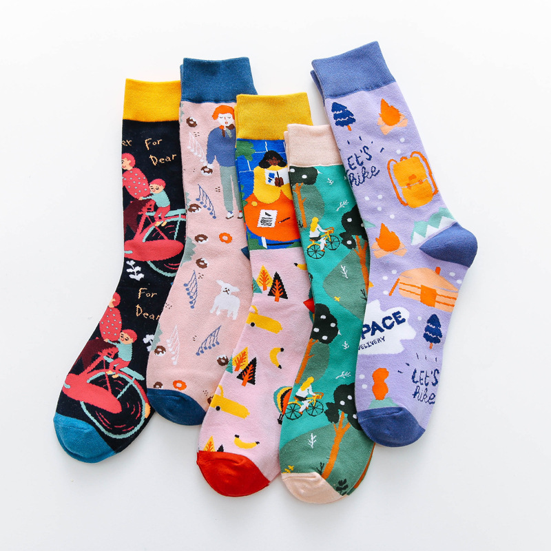 Unisex Casual Cartoon Cotton Crew Socks A Pair display picture 1
